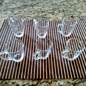 Set 6 Expresso Espresso cups Clear Glass France